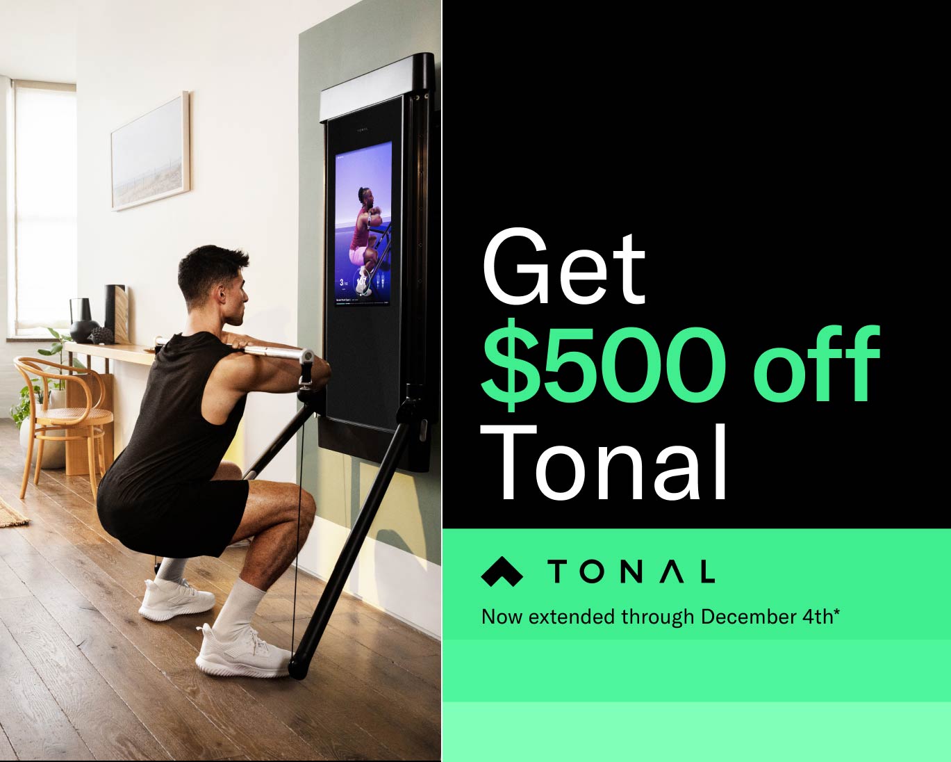 Get $500 off Tonal - Now extended through December 4th
