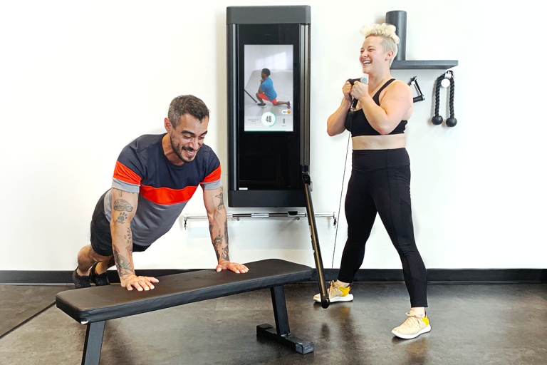 Work out with a buddy with Tonal's new Partner Workouts feature