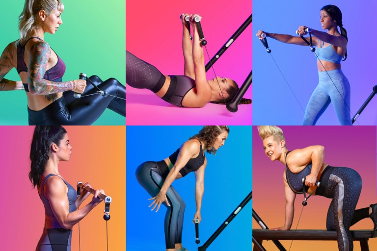 6 different women showing strength training on tonal