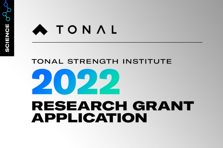 Image reading "Tonal: Tonal Strength Institute 2022 Research Grant Application"