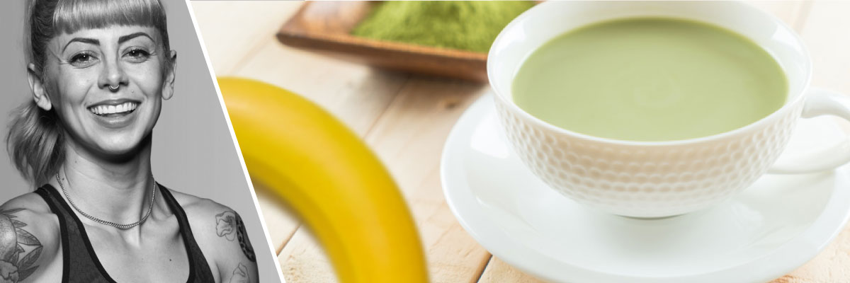 Coach Nicolette shares that matcha and banana are her go-to snacks for energy. 