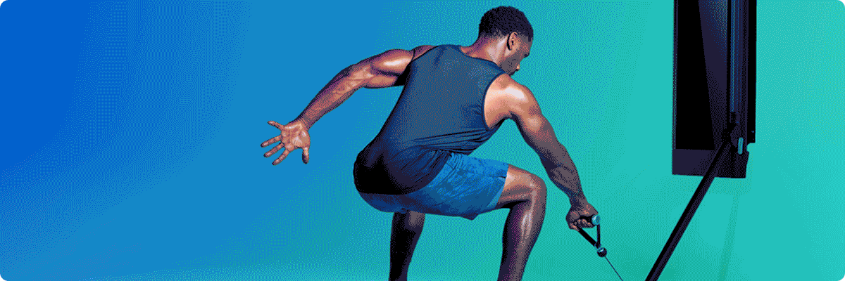 Tonal has more than 200 exercises. This GIF shows just a few. 