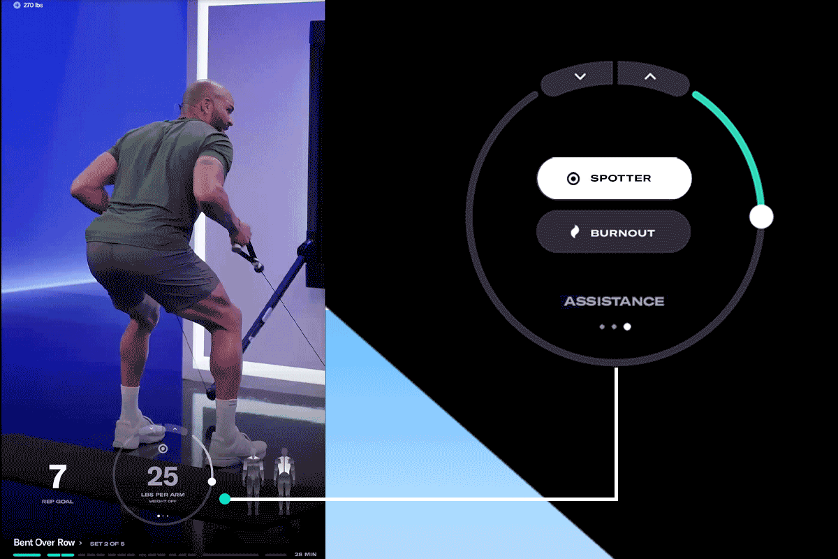 Spotter Mode on Tonal helps you work out more safely.