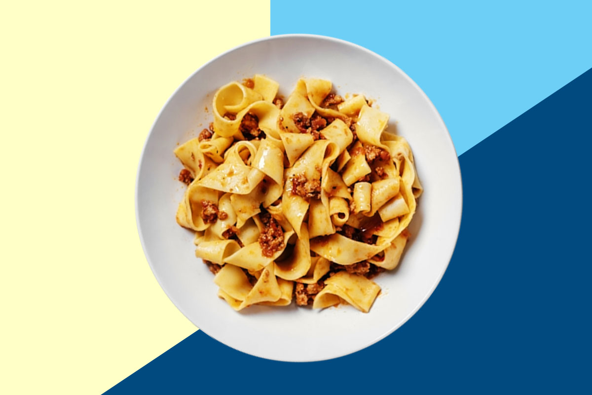 Image of pasta to carb-load for strength or carbohydrates to fuel endurance exercise. 