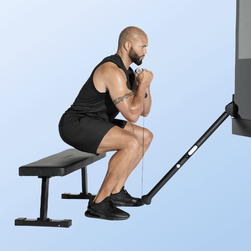 Goblet squat to bench