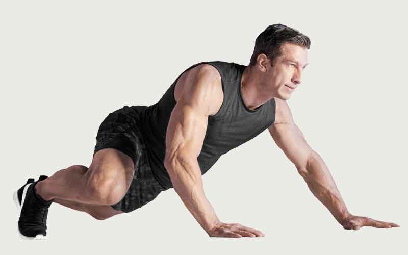 Spiderman crawl; at-home biceps workout