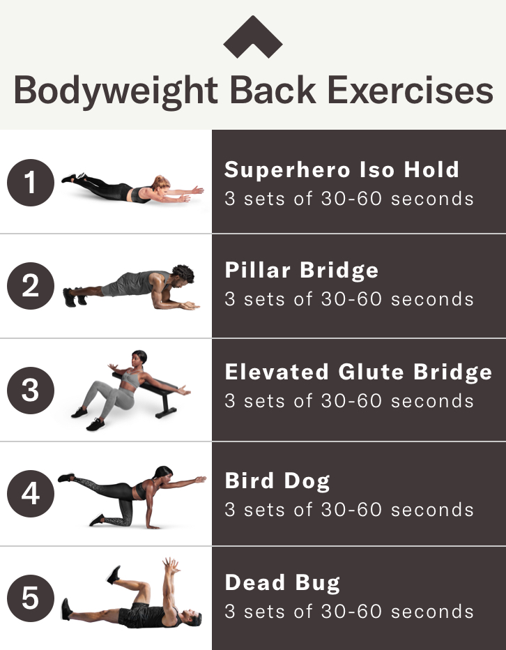 Bodyweight back exercises | at-home back workout