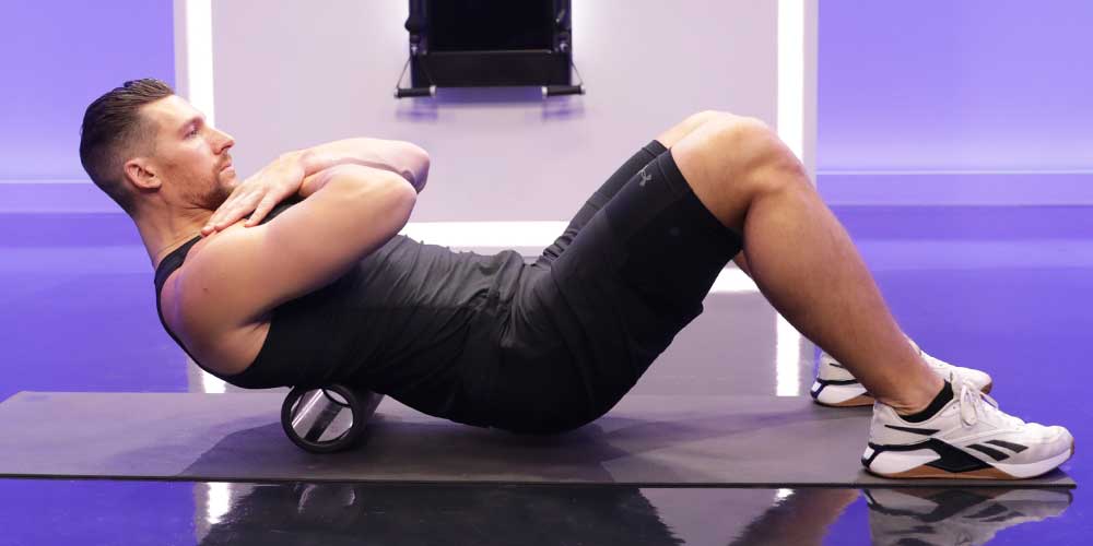 Foam rolling for a chest workout