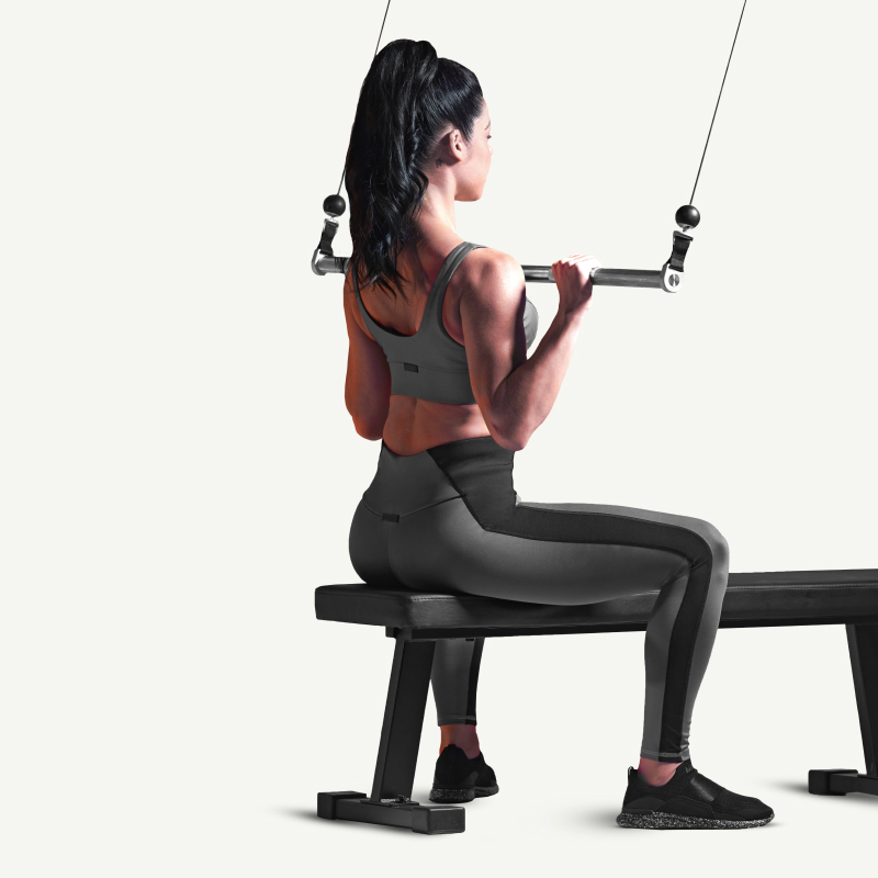 Barbell Seated Lat Pulldown