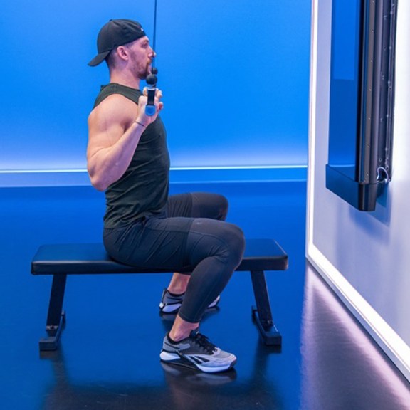 Barbell Seated Lat Pulldown
